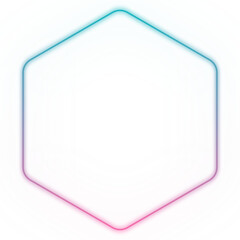 Basic shape neon background. Electric geometric shape with light flare glow on transparent. Shining logo border design for casino night club disco rave party in 1980 style vector illustration