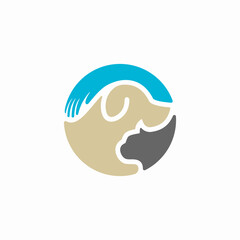 pet care logo design vector