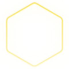 Basic shape neon background. Electric geometric shape with light flare glow on transparent. Shining logo border design for casino night club disco rave party in 1980 style vector illustration