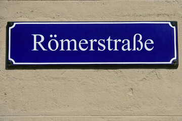 Emailleschild Römerstraße