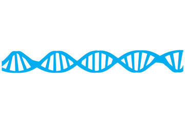 Digitally generated image of blue DNA