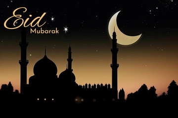 Eid Mubarak Wish Eid Fitr Image Ramadan 7 Generative Ai