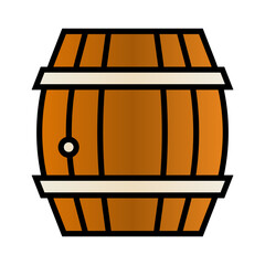 Modern barrel icon. Wine aging. Vector.