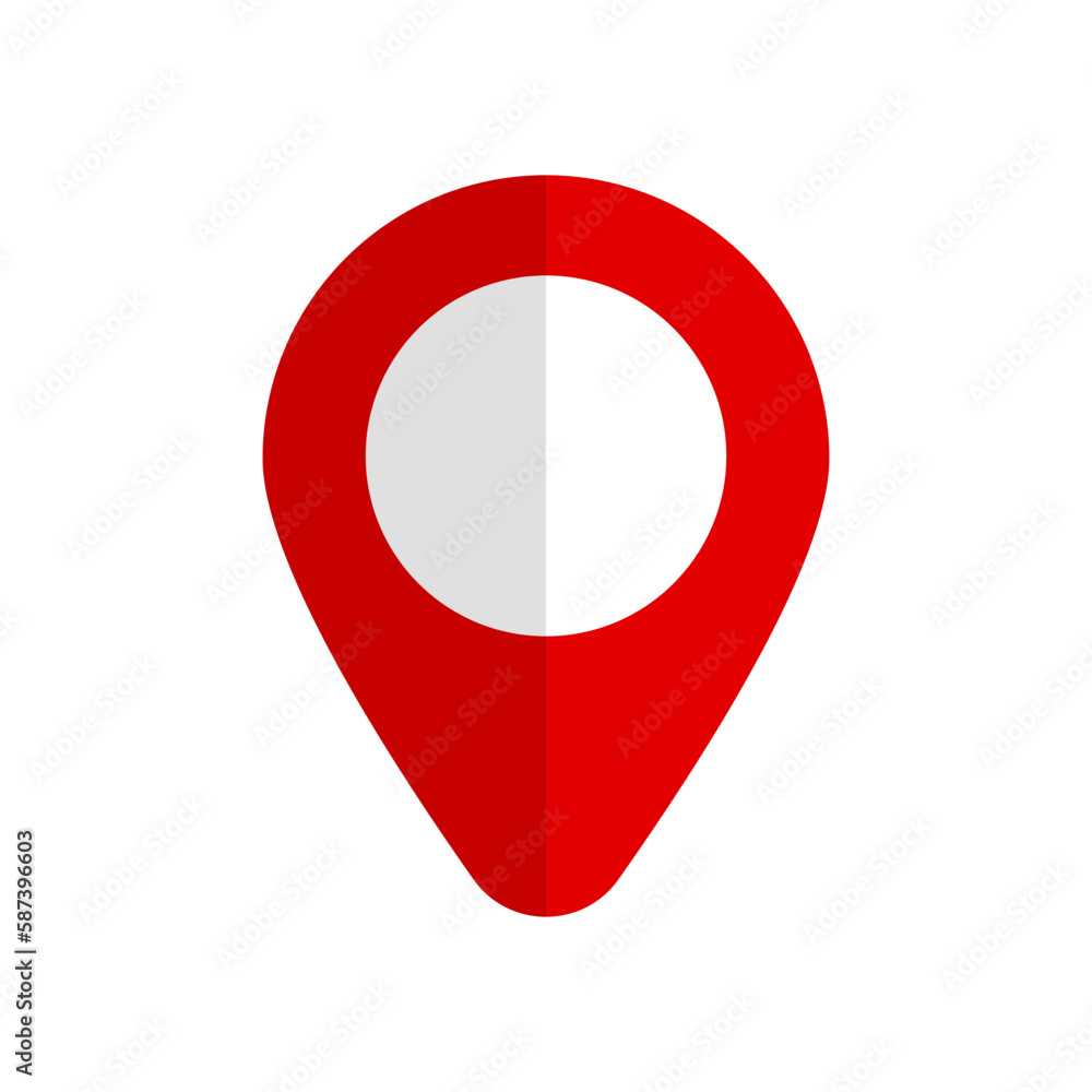 Poster map pointer icon. map marker pin. vector.
