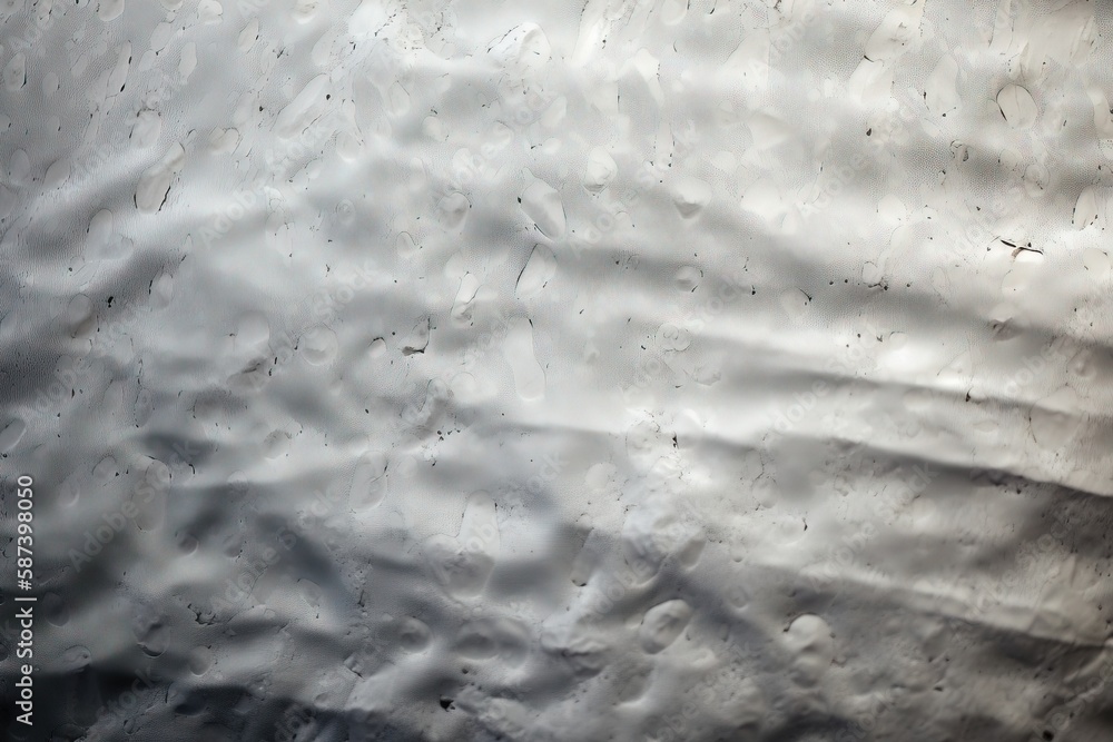 Poster a close up of a white sheet of paper with water droplets on it and a black background with a white s