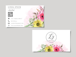 beautiful floral bussiness card template