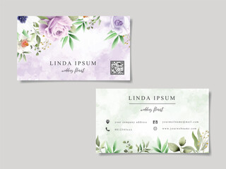 beautiful floral bussiness card template