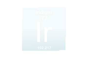Iridium element against white background