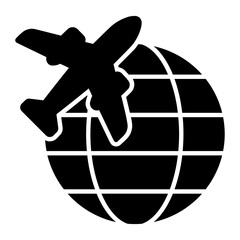 Air Shipping Glyph Icon