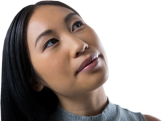 Smiling Woman looking away