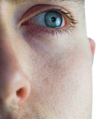 Close up of eye looking up