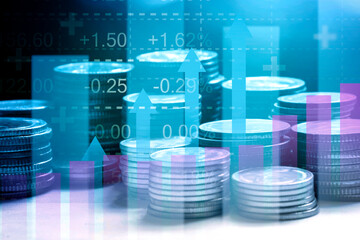 income management, interest on saving account concept , financial investment and retirement plan
