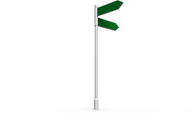 Obraz premium Digital image of green arrow sign