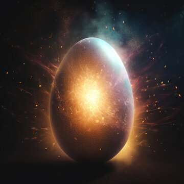 Easter Miracle Unfolds: The Genesis & Awakening, Celebrating Life's Ascension through Easter Eggs - Embracing The Easter Soul - Generative AI