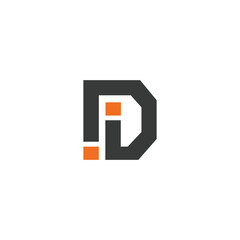 Simple ID logo designs vector illustration