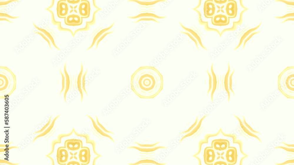 Poster Purple and yellow patterns. Motion. Bright patterns with hypnotic type illumination that sparkle in 3D format.
