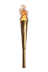 Computer graphic image of burning sport torch