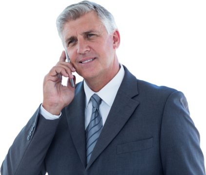 Businessman having a phone call