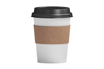 Digital composite image of brown disposable cup