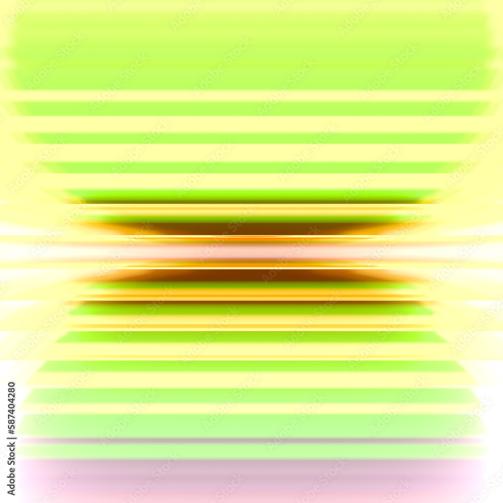 Poster Luminous background with multicolored stripes. Gradient waves. Abstract design. 3d rendering digital illustration