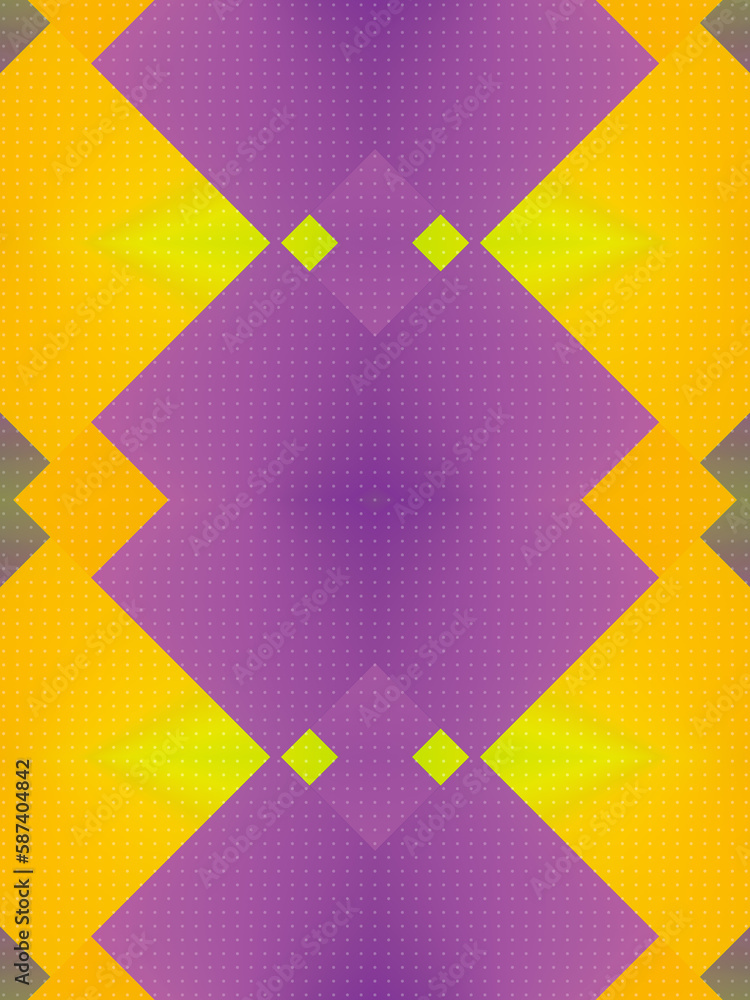 Aufkleber Symmetrical composition with trendy gradient. Creative background. 3d rendering digital illustration