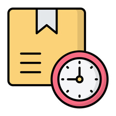 Shipping Time Line Color icon