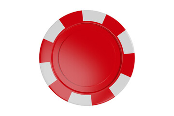 Vector 3D image of red casino token