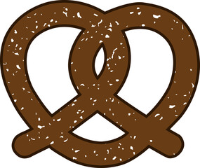 Digitally generated image of pretzel