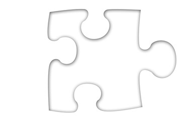 Obraz premium Jigsaw piece on white background