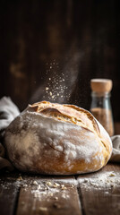 A Sourdough Bread In a Rustic Setting