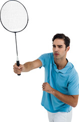Badminton player playing badminton 