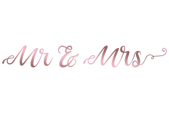 Mr and Mrs wedding concept