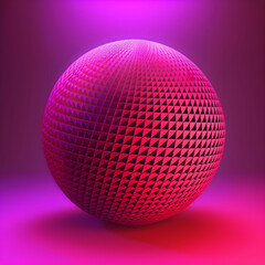 3d spheres cluster on magenta background with Realistic texture. Banner or poster design. Generative AI