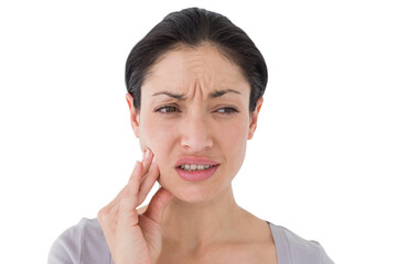 Fototapeta premium Woman suffering from teeth pain 