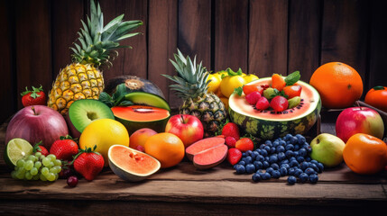 A Table Filled With Delicious Fruits