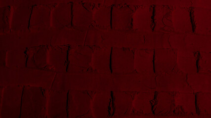 Red texture. Powder background. Pedra, sand. Red color. Dark red. Intense dark red. Cracks, waves, lines, circles, depressions. convex. Banner, advertising, for inscription