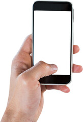 Close-up of hand holding smart phone