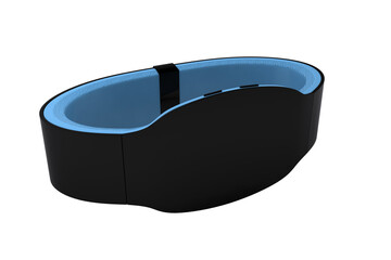 Black and blue smart watch