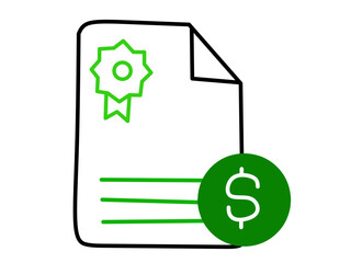 Bond letter icon with isolated white background element. Vector illustration.