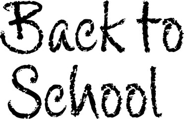Back to school text on white background
