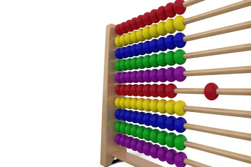 Close up of abacus toy