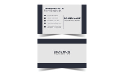 Modern Corporate Creative and Clean Business Card Design Template Name Card Visiting Card Simple Flat Horizontal Vector Design Layout In Rectangle Size.