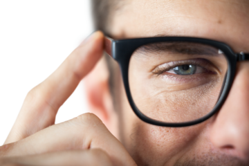Man wearing spectacles