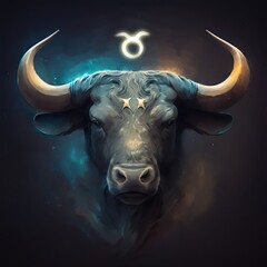 Naklejka premium Taurus, sign of the zodiac Bull