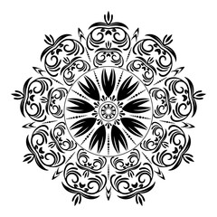 Mandala design for decoration, tattoo. colouring book pages, Abstract circular pattern in form of mandala with geometry elements