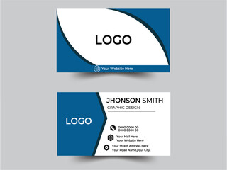 Double-sided creative business card template.Portrait and landscape orientation. Horizontal and vertical layout.
 Personal visiting card with company logo. Vector illustration.