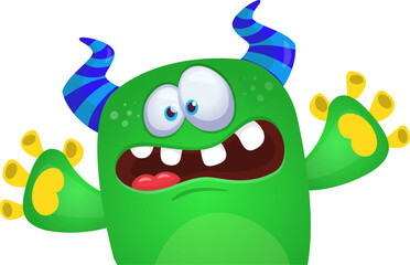 Scary cartoon monster. Halloween vector design isolated