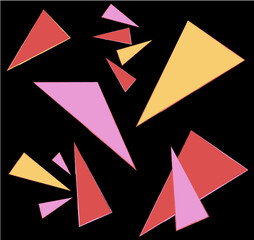 Bright 80s Neon Triangles