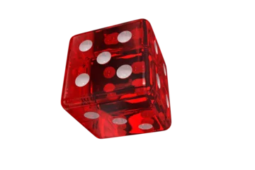 Foto op Aluminium Digitally generated image of 3D red dice © vectorfusionart