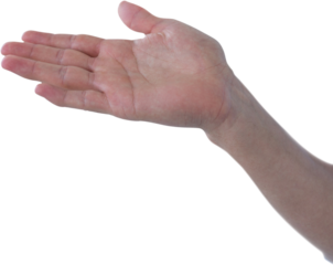 Cropped image of hand pretending to hold invisible object